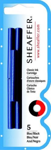 Sheaffer skrip ink cartridge &#039;&#039;classic profile&#039;&#039; 5 count blue/black for sale