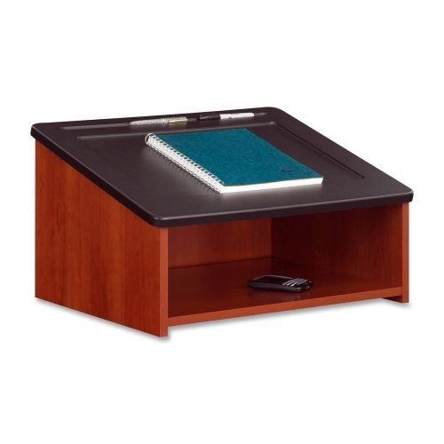 Tabletop Lectern, 24w x 18-1/2d x 13-3/4h, Cherry/Black