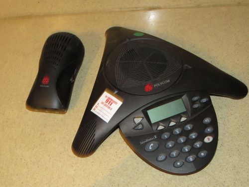 ^^ POLYCOM SOUNDSTATION 2 CONFERENCE PHONE -  w/ WALL MODULE - (VI1)