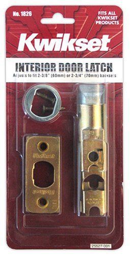 Kwikset 1826-18 6-Way Adjustable Plain Latch  Polished Brass