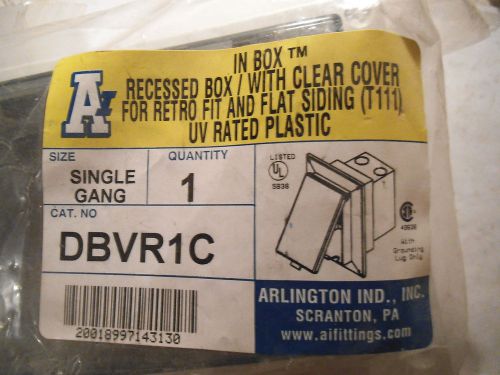 Arlington low profile weatherproof-in-use box plastic 1 gang white dbvr1c - new for sale