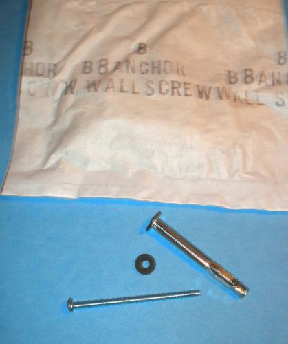 B8 HOLLOW WALL ANCHORS WALL SCREWS 1/8&#034; X 2 5/8&#034; STEEL ALLIED BOLT 10 PKGS OF 8