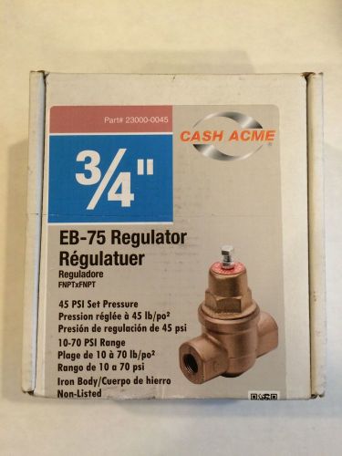 Cash acme 3/4&#034; eb-75 water pressure regulator model 23000-0045 for sale