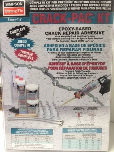 Crack-pac kit  (concrete crack repair, simpson strong-tie) for sale