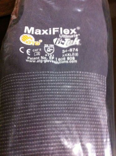 MAXIFLEX ULTIMATE INDUSTRIAL GLOVES XXXL SIZE 12~NEW 12 PAIR