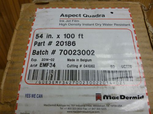 MacDermid Aspect Quadra Ink Jet Film High Density Part # 20186 54&#034;x100&#039;