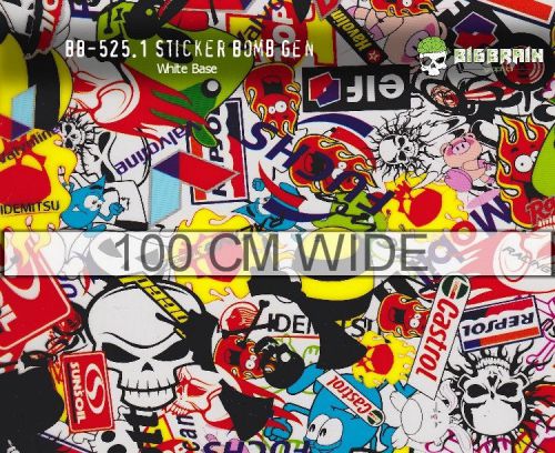 5 m (16.5 ft) sticker bomb racing stickers  big brain hydro  100 cm free ship for sale