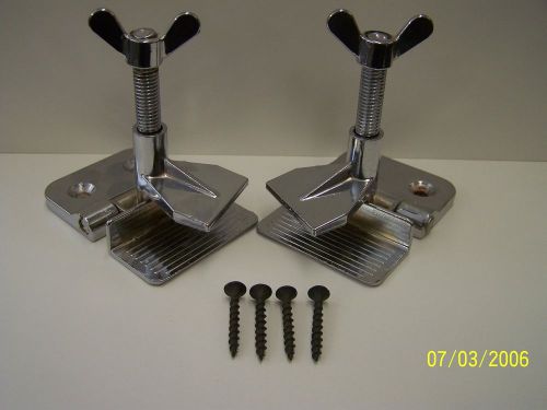 NEW PAIR HINGE CLAMPS FOR SILK SCREEN PRINTING WITH MOUNTING SCREWS