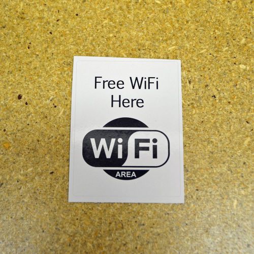 3 WIFI STICKERS-SOCIAL MEDIA DECALS or yelp twitter urbanspoon instagram google+