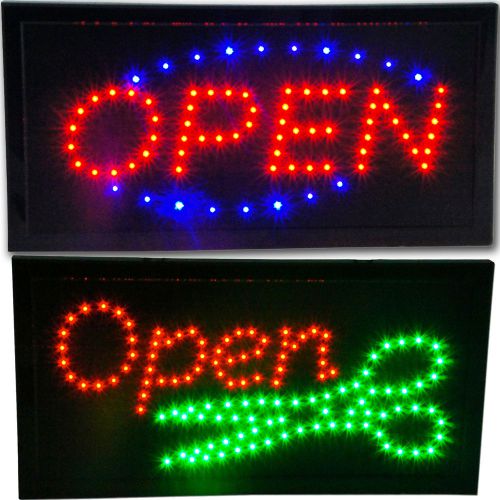 Open &amp; Scissor Barber Shop LED store Animated Sign spa Beauty Salon Hair neon