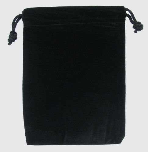 25 BLACK VELVET POUCH  4&#034; x 5 1/2&#034; Gift Bag, rings, coins, medals, valuables