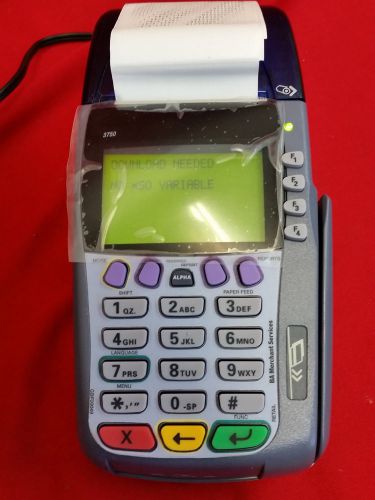 VERIFONE OMNI 3750 CREDIT CARD TERMINAL DUAL COMM IP INVALID GO PARAMETER