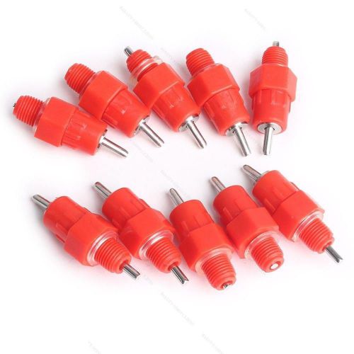 10pcs water nipple drinker chicken #b feeder poultry duck hen screw in style for sale