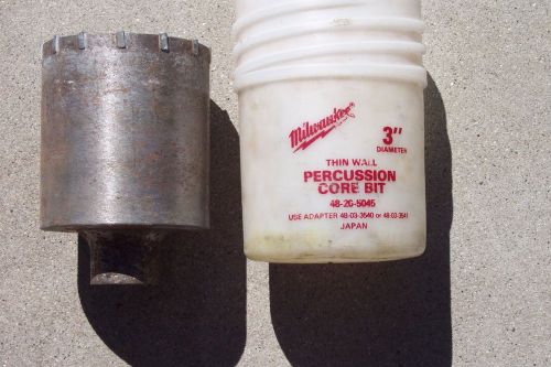 MILWAUKEE 48-20-5045 THIN WALL PERCUSSION CORE BIT 3&#034;