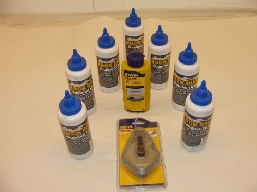 IRWIN STRAIT-LINE 64110 MARKER &amp; 8 BOTTLES OF MARKING CHALK