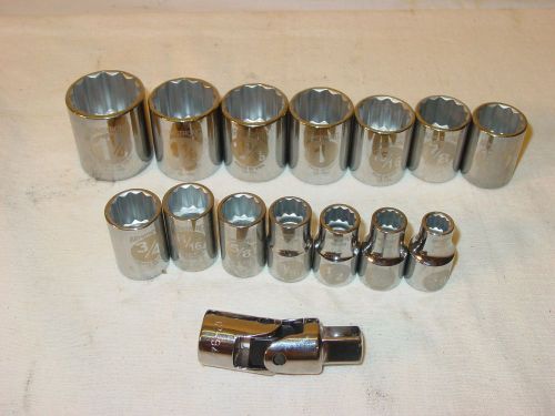 ARMSTONG 1/2 INCH DRIVE SOCKET SET RATCHET PULL HANDLE BREAKER BAR EXTENSION ETC