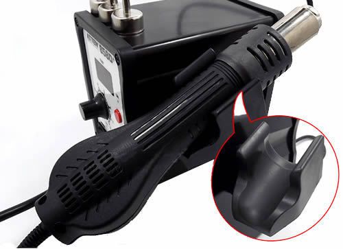 858d+ smd hot rework digital station air solder blower gun 220v led display new for sale