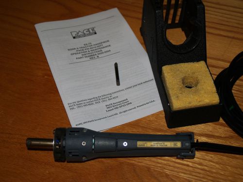 Pace SensaTemp II SODR X-TRACTOR SX70 de-solder iron handpiece w/ tip &amp; stand