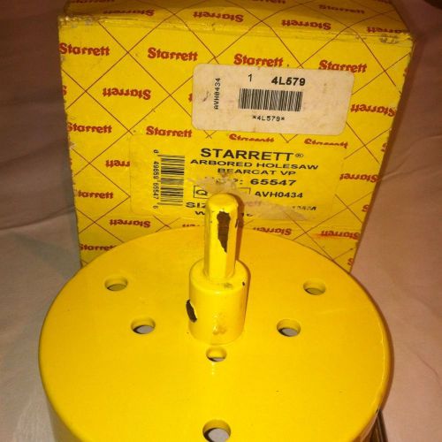 Starrett 4 1/2&#034; Bearcat VP Holesaw.  Used Once On Boat.