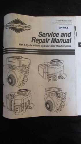 Briggs &amp; stratton 4 cycle v twin cylinder ohv head engine service repair manual for sale