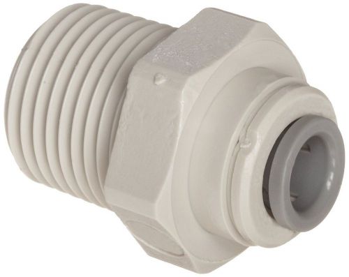 John Guest Acetal Copolymer Tube Fitting, Straight Adaptor, 1/2&#034; Tube OD x 3/8&#034;