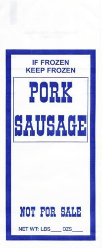 PORK SAUSAGE GROUND MEAT FREEZER BAGS 2LB 1000 COUNT