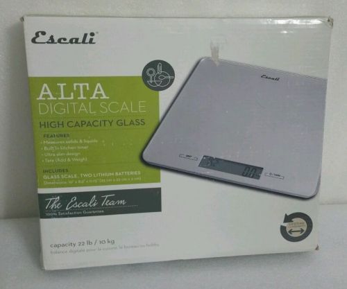 22 LB (10 KG) x 0.1 OZ Escali Alta 2210G Digital Kitchen Food Shipping Scale NEW