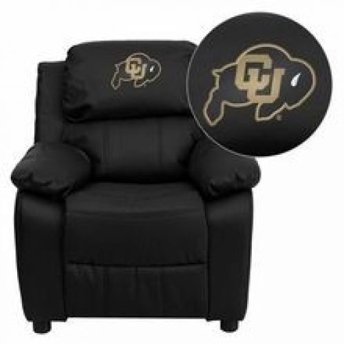 Flash Furniture BT-7985-KID-BK-LEA-40030-EMB-GG Colorado Buffaloes Embroidered B