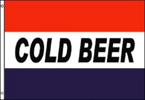 Cold beer flag bar advertising banner party pennant store sign 3x5 for sale