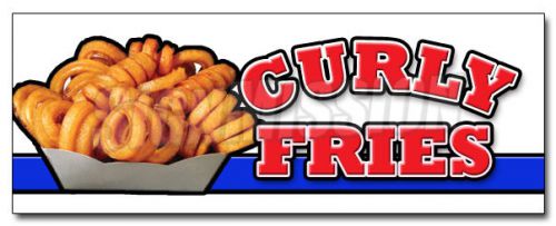 12&#034; CURLY FRIES DECAL sticker potato fries burgers restaurant fried ketchup