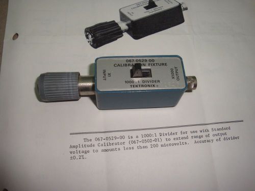 Tektronix 067-0529-00 Calibration Fixture 1000:1 Divider w/ data sheet