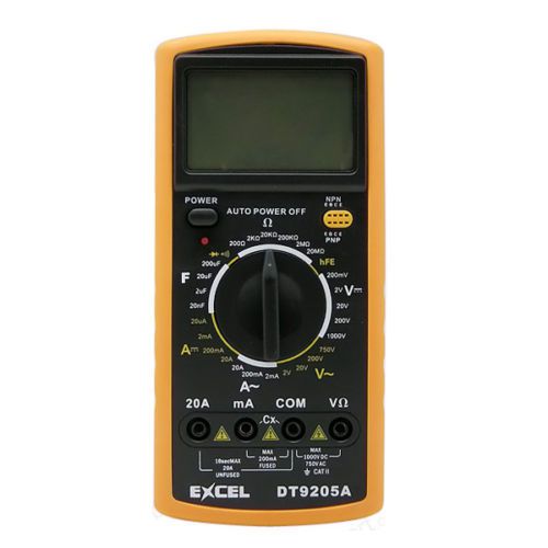 Excel dt9205a digital ac dc ammeter resistance capacitance multimeter tool for sale