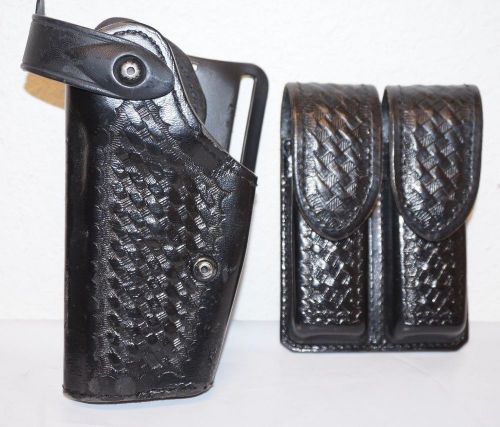 LEFT HAND Safariland Holster &amp; Don Hume Dual Mag.- Fits P220/P226/BDA 45 (A1677)