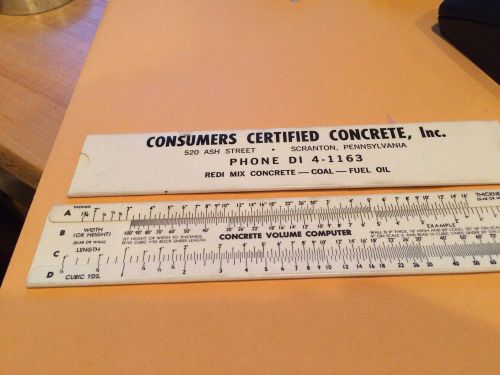 vintage concrete volume computer ruler scranton,pa