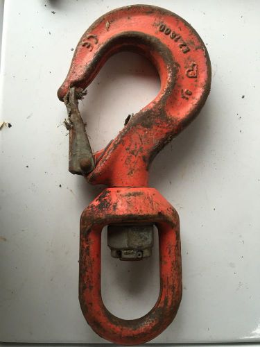 3/4 Ton HOOK CRANE CHAIN LIFTING HOOK SWIVEL WITH LATCH