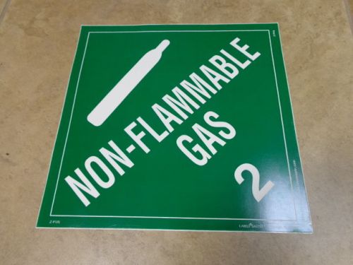 110 NON-FLAMMABLE GAS 2 Placard Labels Permanent Vinyl 10-3/4&#034;x10-3/4&#034; $300value