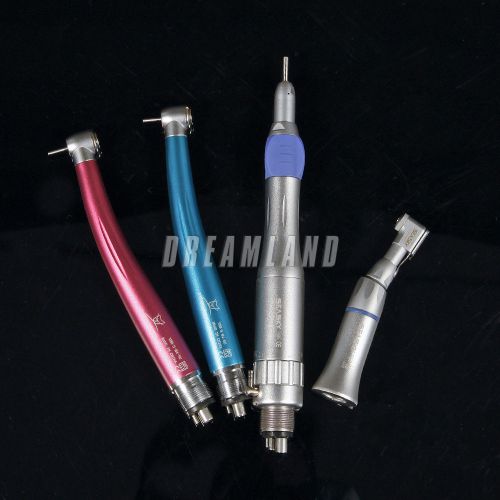 2 pcs NSK Style Dental High Speed Handpiece + Low Speed Handpiece Kit 4 Holes CA