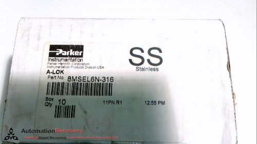 Parker 8msel6n-316 -qty of 10- pipe fitting, new for sale