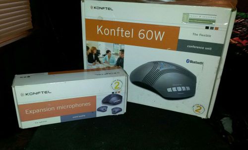 Konftel 60w bluetooth audio conference phone 910101049 w/ konftel 200 microphone for sale