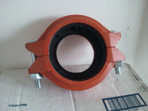 4 x 3&#034; Reducing Coupling EPDM Gasket Orange Paint Housing UL/FM