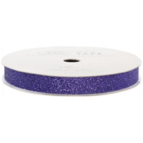 American Crafts AC-GT-96060 Glitter Paper Tape 3 Yards-Spool-Plum .375 in.