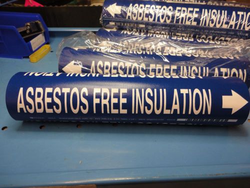 5 Count, Brady Snap-On™ Pipe Marker 4008-C, Asbestos Free Insulation, 12&#034; Length