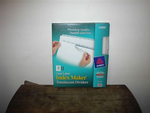 Index Maker Translucent Dividers Templates Avery 12450 Printshop Clear Label