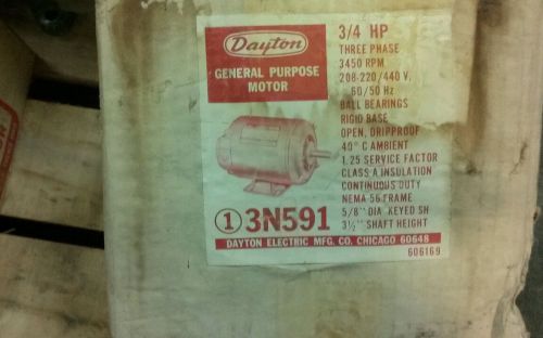 Dayton 3N591, 3/4 HP, 3450 RPM, NIB!!!