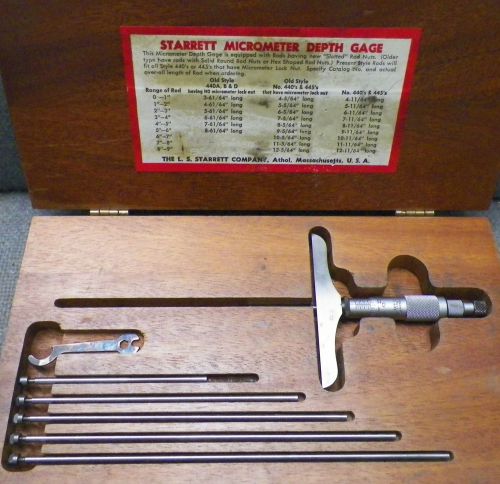 Starrett 445BZ-6RL Depth Micrometer Gauge