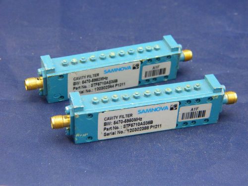 Lot of 2 SAMNOVA STF6710AS36B CAVITY FILTER 6470-6960 MHz