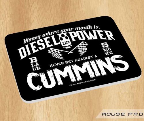 Cummins Logo Black On Mousepad Gaming Design New Cool