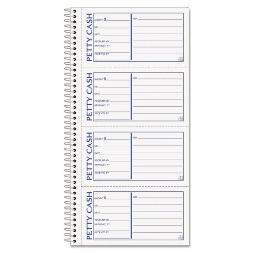 Tops Petty Cash Receipt Book, 5 1/2 X 11, Two-Part Carbonless, 200 Sets/Book