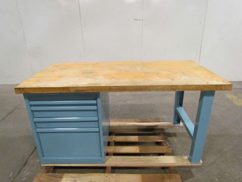 Butcher Block Work Bench 60&#034;Wx30-5/16&#034;Dx29-1/2&#034;H 22-1/2&#034;W 5-Drawer 30&#034; Opening