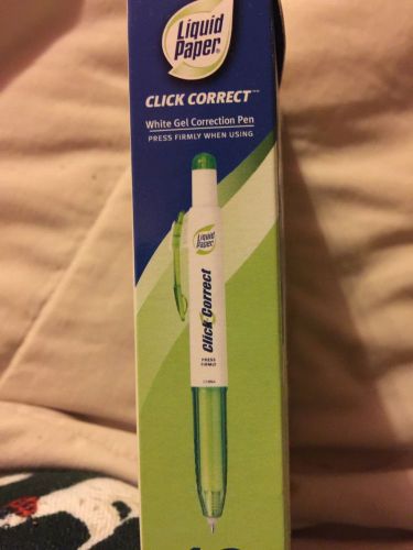 NEW 1 Liquid Paper Click Correct White gel correct pen retractable .04 fl oz